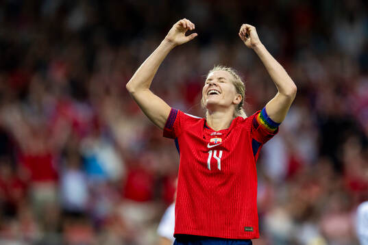 Ada Hegerberg of Norway celebrates