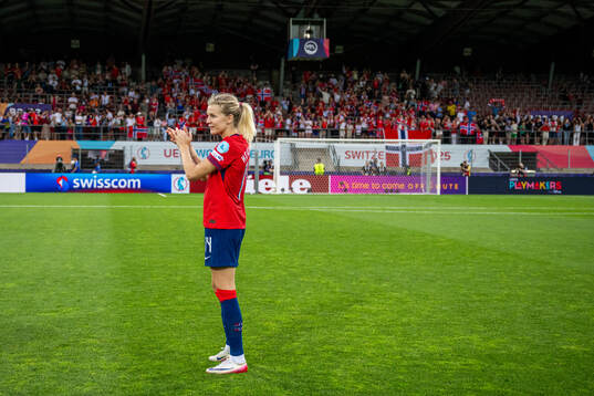 Ada Hegerberg of Norway celebrates