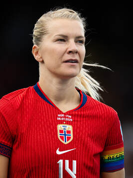 Ada Hegerberg of Norway line up