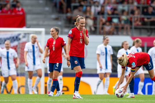 Caroline Graham Hansen of Norway looks dejected