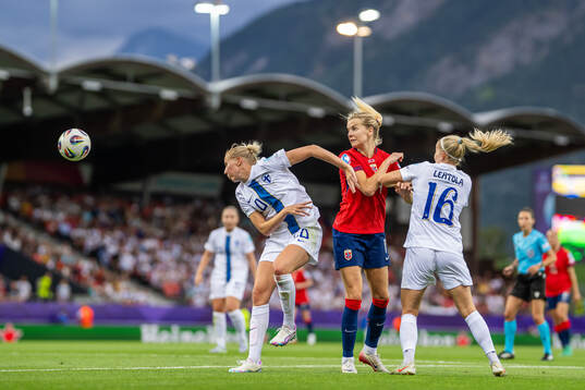 Eveliina Summanen of Finland, Ada Hegerberg of Norway and
