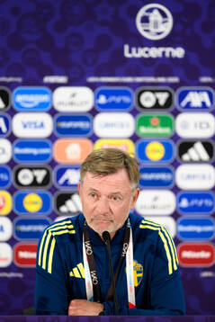 Head coach Peter Gerhardsson of the Swedish women's