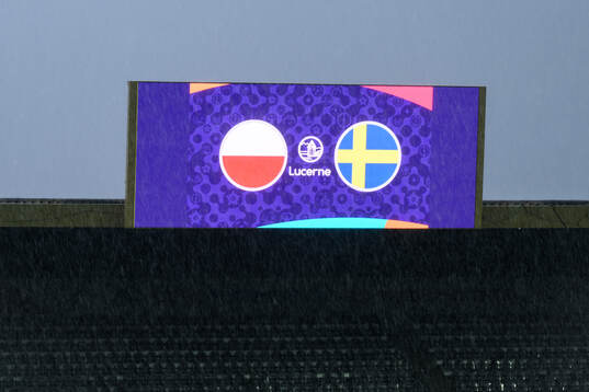 The flag of Poland and Sweden