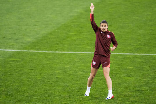 Ewa Pajor of the Polish women's national football team at a