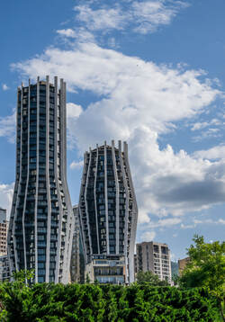 General view of a houses in the city of Tbilisi
