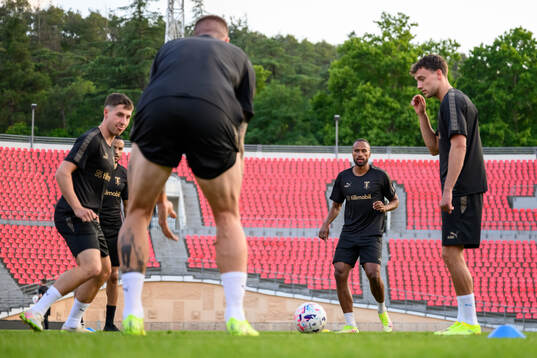 Lasse Berg Johnsen, Isaac Kiese Thelin and Colin Rösler