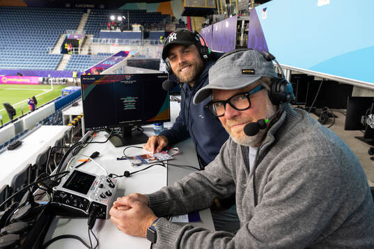 Johan Elmander and Andreas Matz of Radiosporten