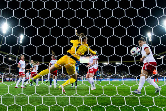 Lina Hurtig of Sweden (not pictured) scores 0-3 behind