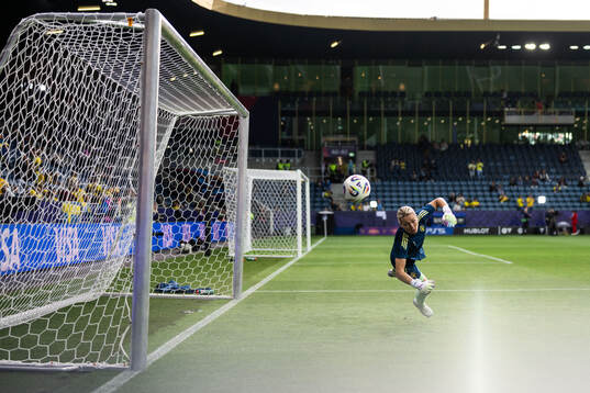 Goalkeeper Jennifer Falk of Sweden