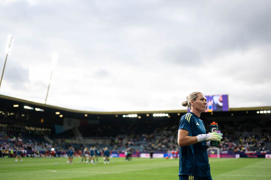 Goalkeeper Jennifer Falk of Sweden
