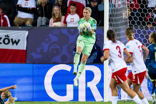 Goalkeeper Jennifer Falk of Sweden