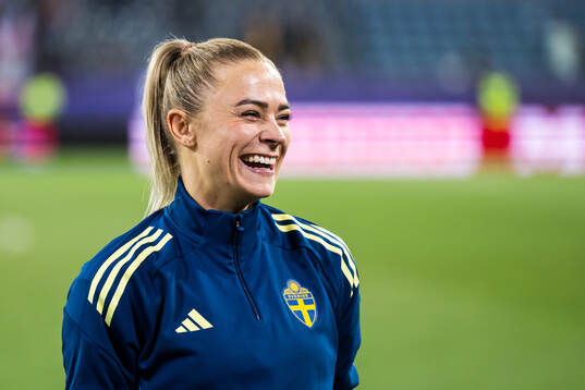 Fridolina Rolfö of Sweden celebrate