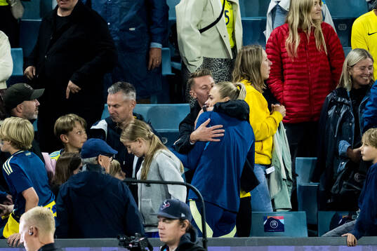 Fridolina Rolfö of Sweden with her fiancé