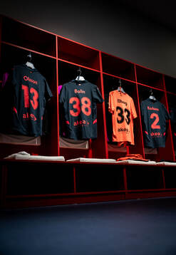 The kits of Martin Olsson, Hugo Bolin, goalkeeper Melker