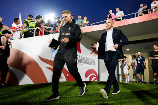 Assistant coach Theodor Olsson and Henrik Rydström of