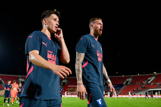 Kenan Busuladzic and Pontus Jansson of Malmö FF
