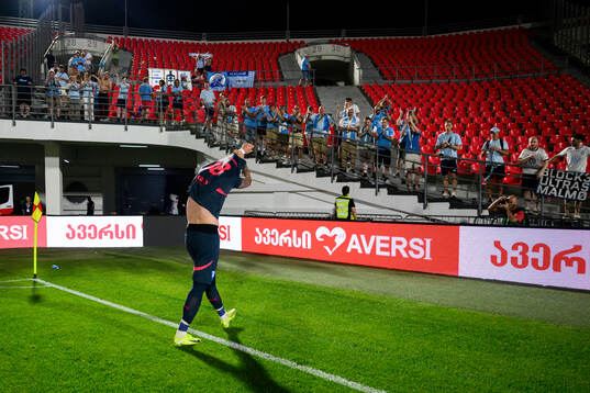 Pontus Jansson of Malmö FF celebrate