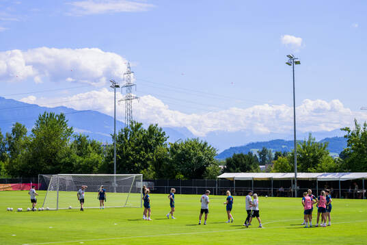 General view of the Swedish women's national football teams