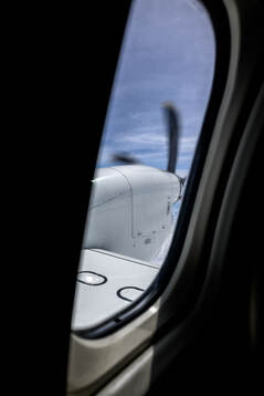 View from an airplane window