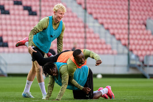 Olle Samuelsson, Sanders Ngabo and Severin Nioule of Häcken