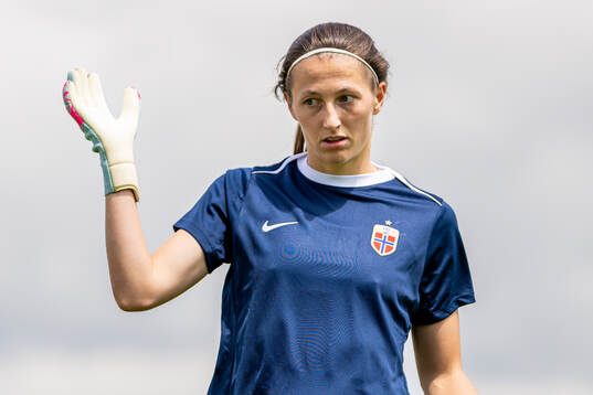 Goalkeeper Cecilie Fiskerstrand of the Norwegian women's