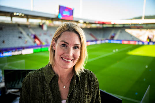 Swedish Public Television commentator Hanna Marklund