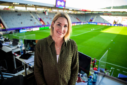 Swedish Public Television commentator Hanna Marklund