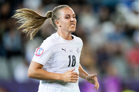 Gudrun Arnardottir of Iceland looks dejected
