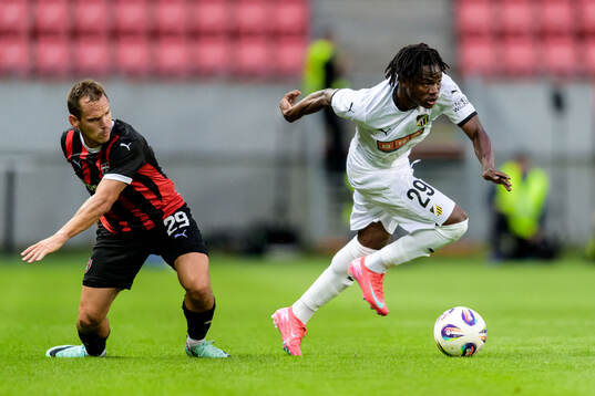 Martin Mikovic of Spartak Trnava and Severin Nioule of