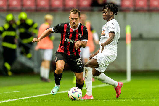 Martin Mikovic of Spartak Trnava and Severin Nioule of