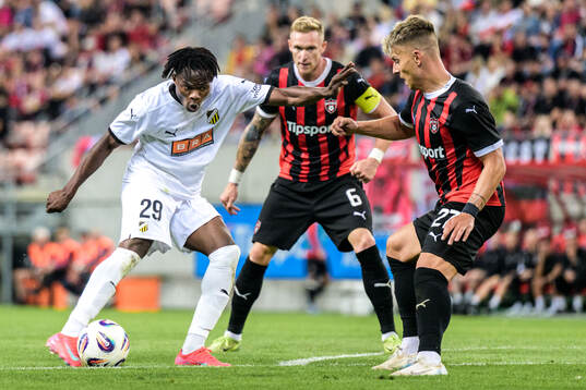 Severin Nioule of Häcken and Roman Prochazka and Michal