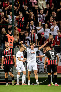 Silas Andersen of Häcken celebrates