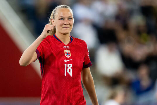Frida Maanum of Norway celebrates