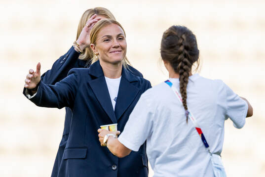 Glodis Viggosdottir of Iceland and Tuva Hansen of Norway
