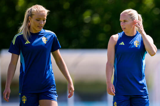 Smilla Holmberg and Jonna Andersson of the Swedish women's
