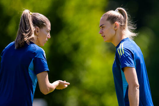 Linda Sembrant and Fridolina Rolfö of the Swedish women's