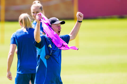 Head coach Peter Gerhardsson of the Swedish women's