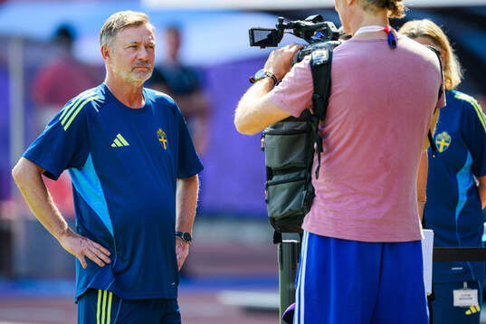 Head coach Peter Gerhardsson of the Swedish women's