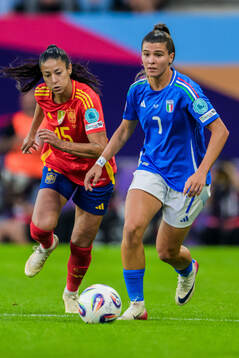 Leila Ouahabi of Spain and Sofia Cantore of Italy