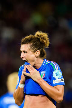 Cristiana Girelli of Italy looks dejected