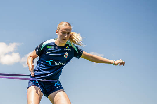 Goalkeeper Selma Panengstuen of the Norwegian women's