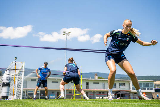 Goalkeeper Selma Panengstuen of the Norwegian women's
