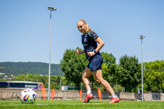 Goalkeeper Sunniva Skoglund of the Norwegian women's