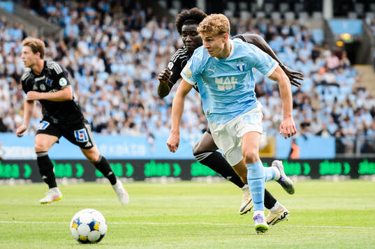 Malmö FFs Hugo Bolin och IFK Norrköpings Kojo Peprah