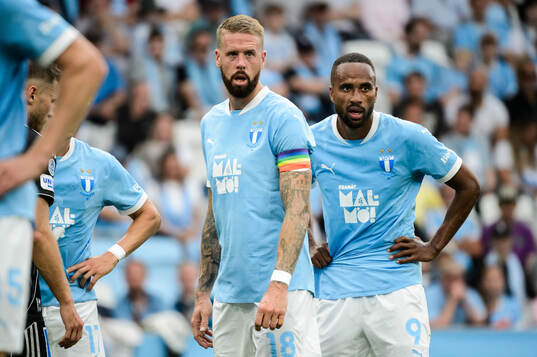 Malmö FFs Pontus Jansson och Isaac Kiese Thelin