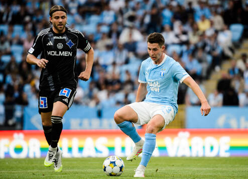 Malmö FFs Lasse Berg Johnsen och IFK Norrköpings