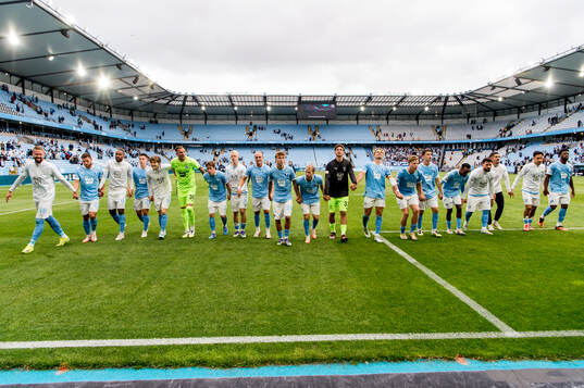 Malmö FFs spelare jublar