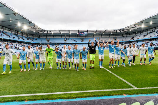 Malmö FFs spelare jublar
