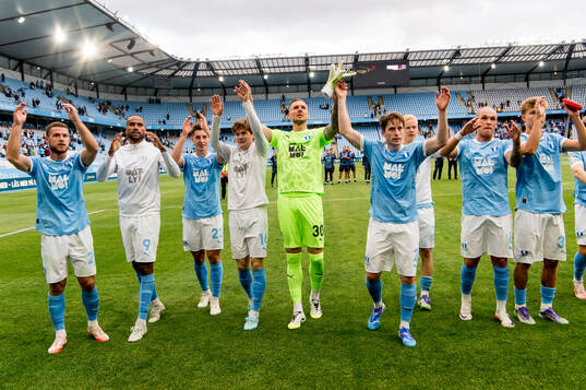 Malmö FFs spelare jublar