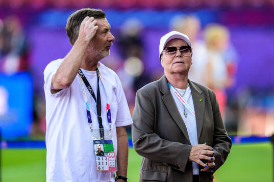 Head coach Peter Gerhardsson and head of delegation Marika
